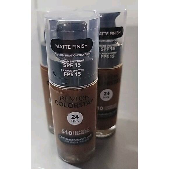 3 Revlon ColorStay Makeup Combination Oily Skin SPF 15, 610 Espresso - Picture 2 of 2
